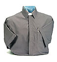 Mens Clerical Shirt - S7421 - Collar attached, Slip-in collar, Short Sleeve
